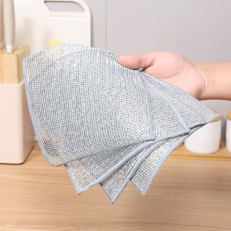 Miềng Rửa Chén Bát Lưới Bạc, Miếng Cọ Rửa Vệ Sinh Xoong Nồi, Rẻ lau nhà bếp đa năng A4842