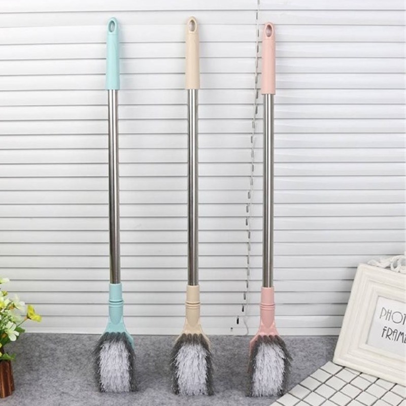 Cọ Toilet Cán Kim Loại Đầu Vuông Vệ Sinh Bồn Cầu 55CM Chắc Chắn A0222