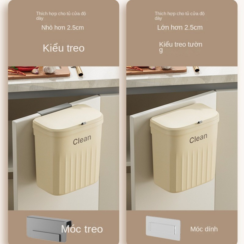Thùng Đựng Rác Thông Minh Lắp Cánh Tủ 12L Tiện lợi Gọn Gàng A0652