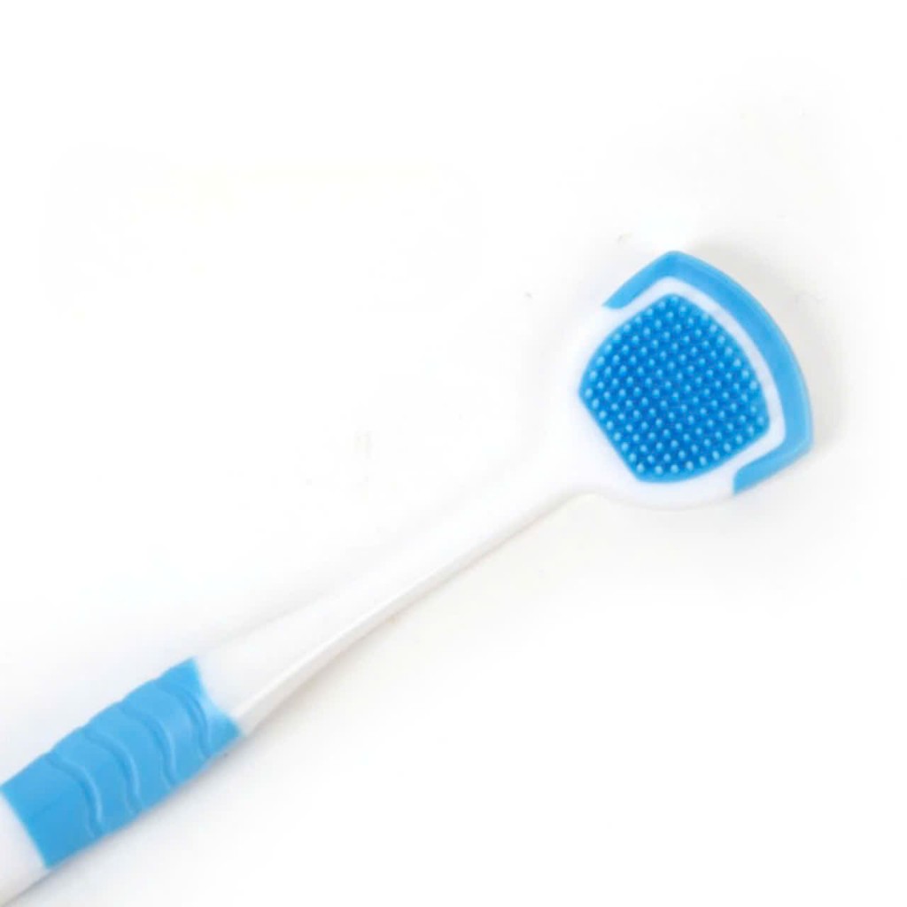 Dụng Cụ Vệ Sinh Răng Miệng Cạo Lưỡi Silicon Mềm, Đầu Bàn Chải 2 Mặt Làm Sạch Lưỡi A4841