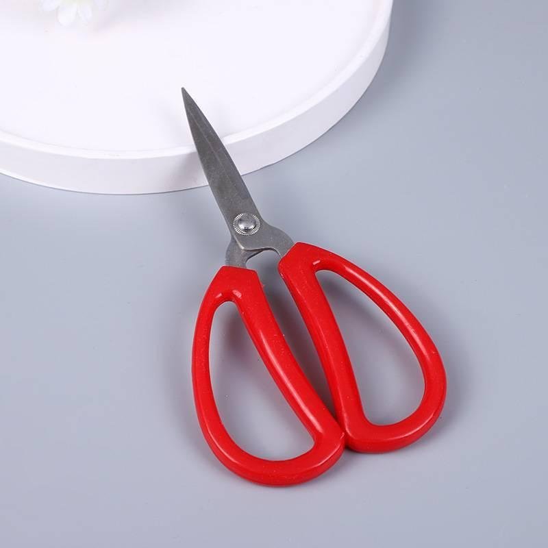 Kéo Cắt Đa Năng Cán Đỏ Trơn, Kéo Cắt Thực Phẩm Nhà Bếp Nấu Ăn A4923
