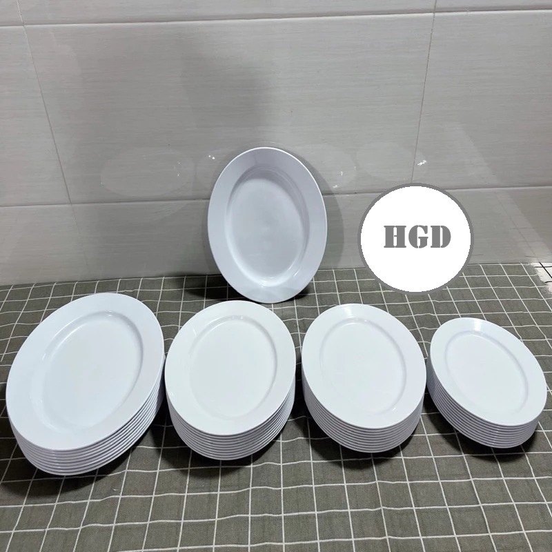 Đĩa Bầu Dục Lòng Sâu Việt Nhật (1209-4) Đĩa Đựng thức Ăn A2943