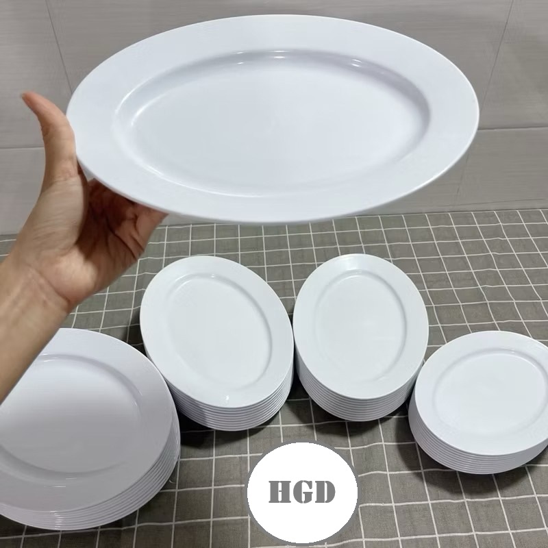 Đĩa Bầu Dục Lòng Sâu Việt Nhật (1209-4) Đĩa Đựng thức Ăn A2943