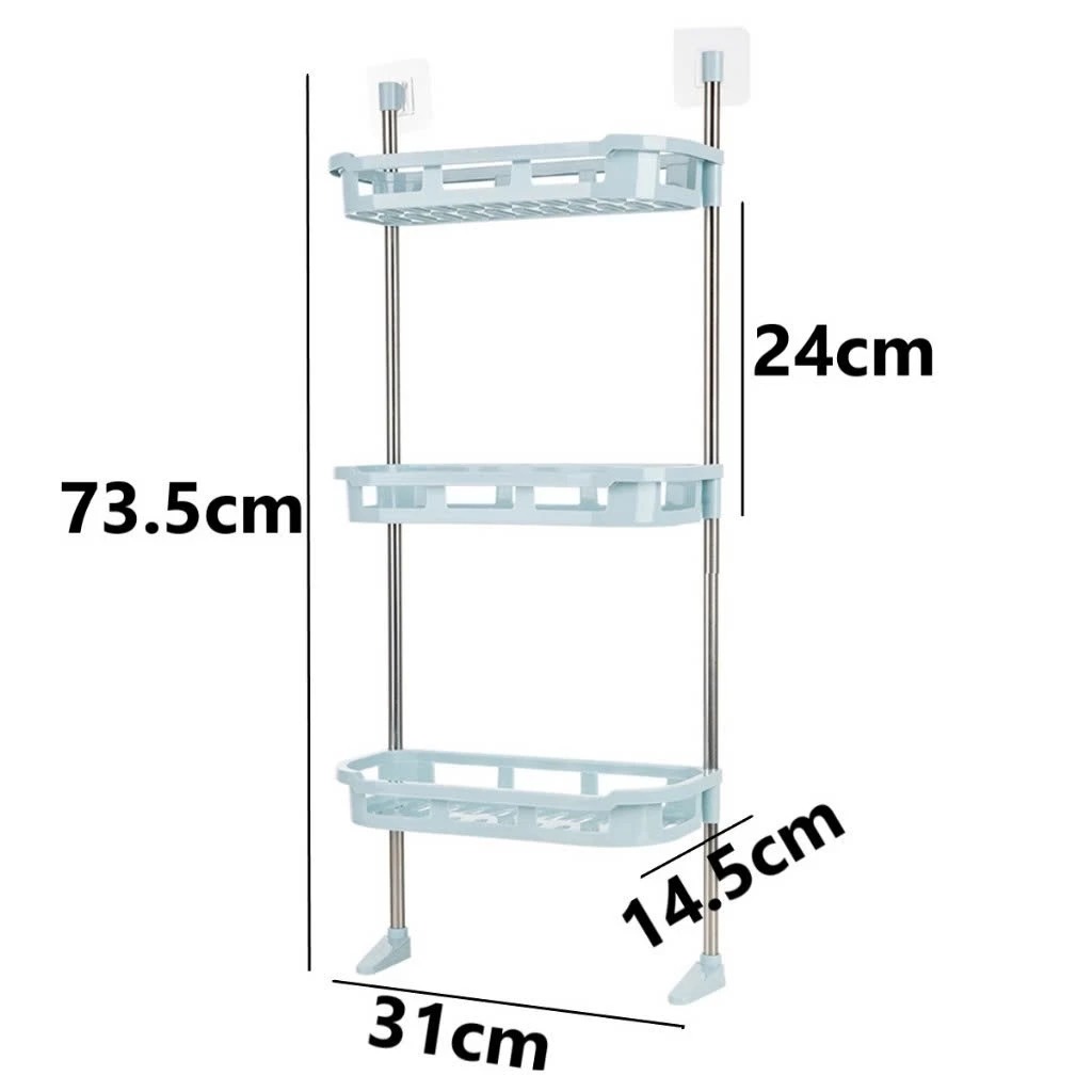 Kệ Nhà Tắm 3 Tầng Việt Nhật, Kệ Để Đồ Kệ Nhà Vệ Sinh Toilet Nhà Tắm (5581-3) A5741