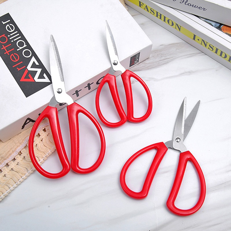 Kéo Cắt Đa Năng Cán Đỏ Trơn, Kéo Cắt Thực Phẩm Nhà Bếp Nấu Ăn A4923