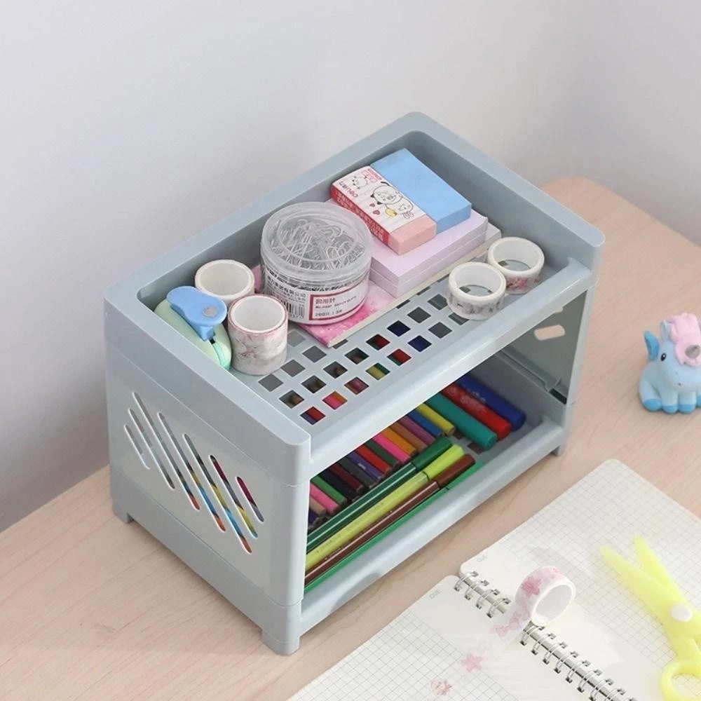 Kệ nhựa dung tích lớn decor đựng trang sức, mỹ phẩm, văn phòng phẩm phong cách Hàn Quốc A2643