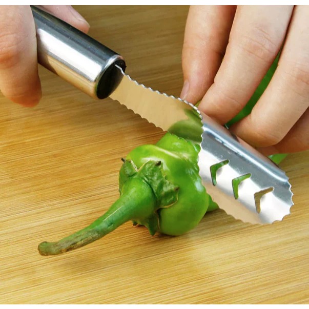Dụng cụ rút lõi hạt hủ qua hạt ớt bằng thép không gỉ, dụng cụ loại bỏ hạt ớt xanh lõi mướp đắng L0952
