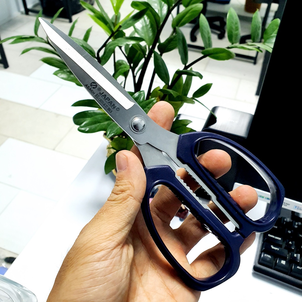 Kéo Inox Nhà Bếp Văn Phòng Cắt Thực Phẩm Đa Năng Size Trung A0232