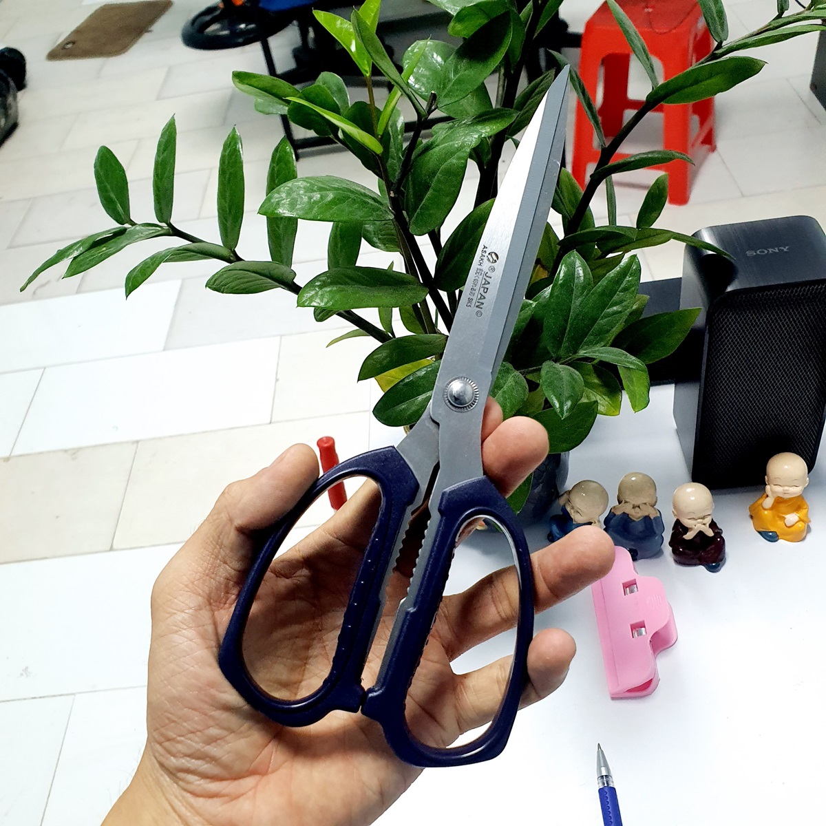 (Dài) Kéo Inox Văn Phòng Nhà Bếp, Kéo Cắt Giấy Size Lưỡi Dài A0233