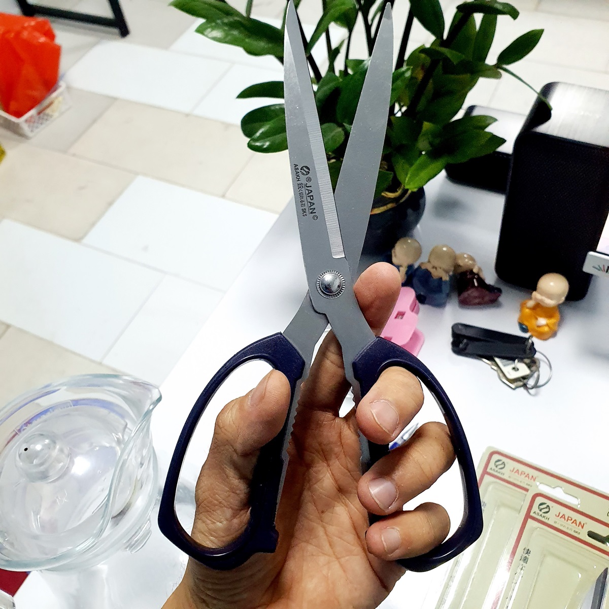 (Dài) Kéo Inox Văn Phòng Nhà Bếp, Kéo Cắt Giấy Size Lưỡi Dài A0233