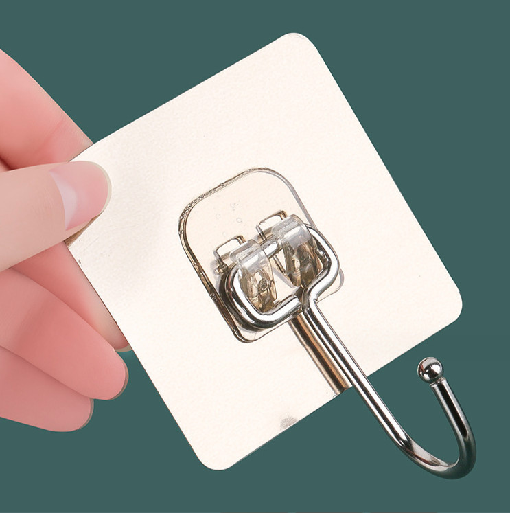 [Bản Lớn] Móc Dán Tường Chịu Lực Nhà Tắm Nhà bếp Móc Thép siêu dính A2413