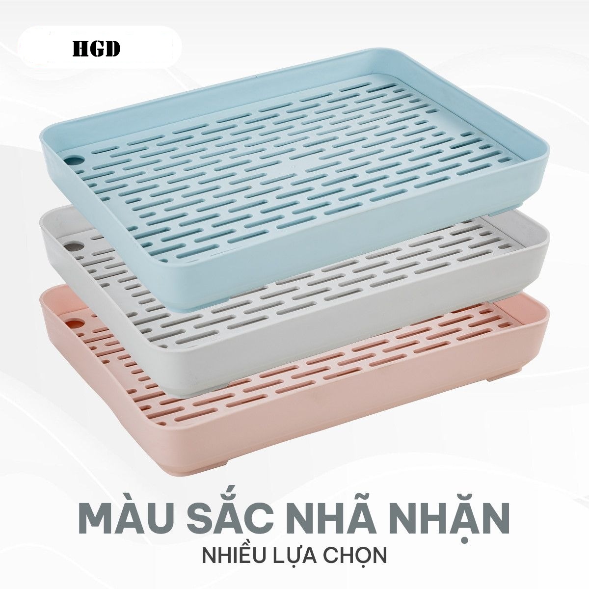 Khay Úp Ly Cốc Hình Chữ Nhật Đựng Bình Trà Nhựa Việt Nhật Cao Cấp (5682) A2161