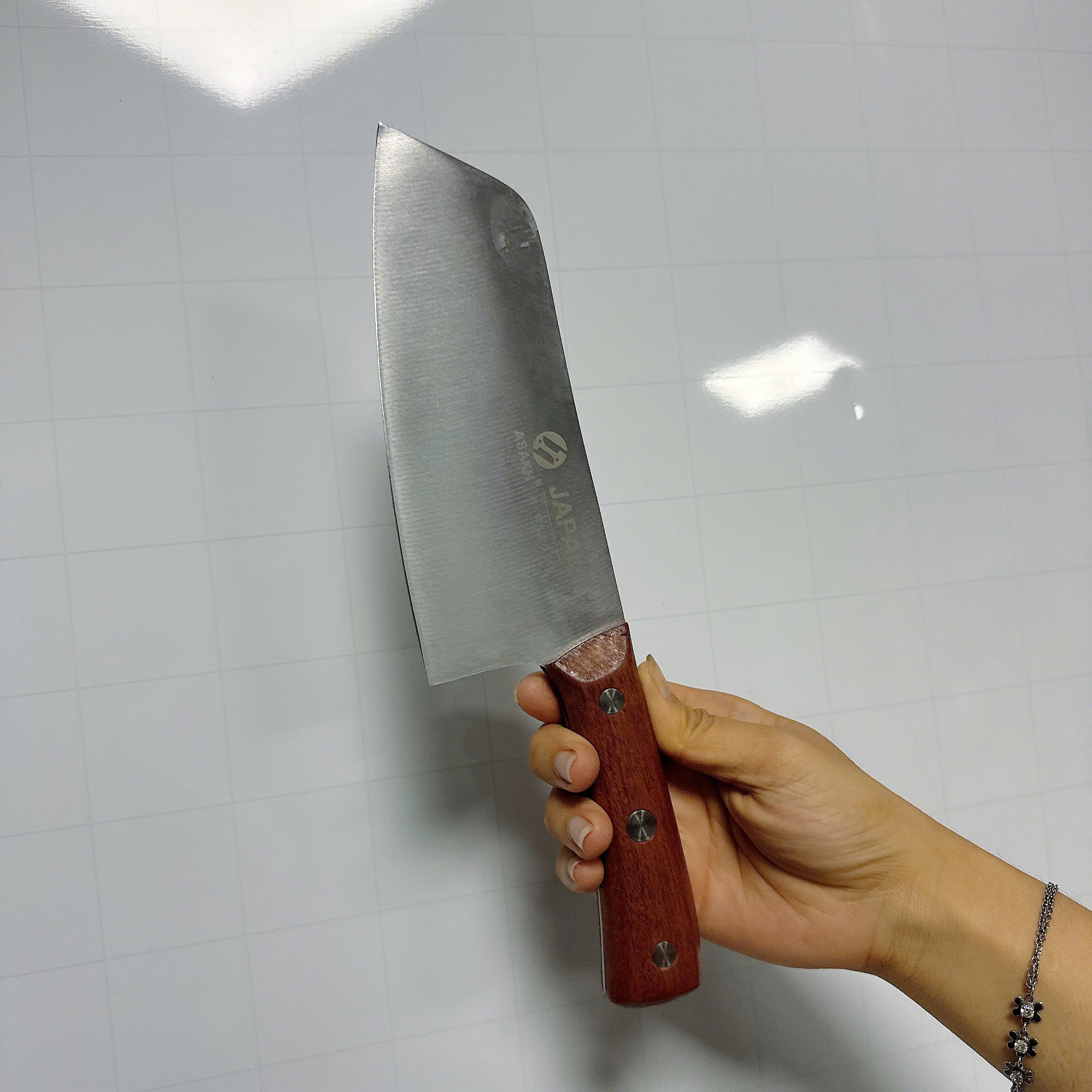 Dao Nhật Làm Bếp Cán Gỗ ASAKH 900 Thái Thịt Gọt Rau Củ Trái Cây Nhà Bếp A1421