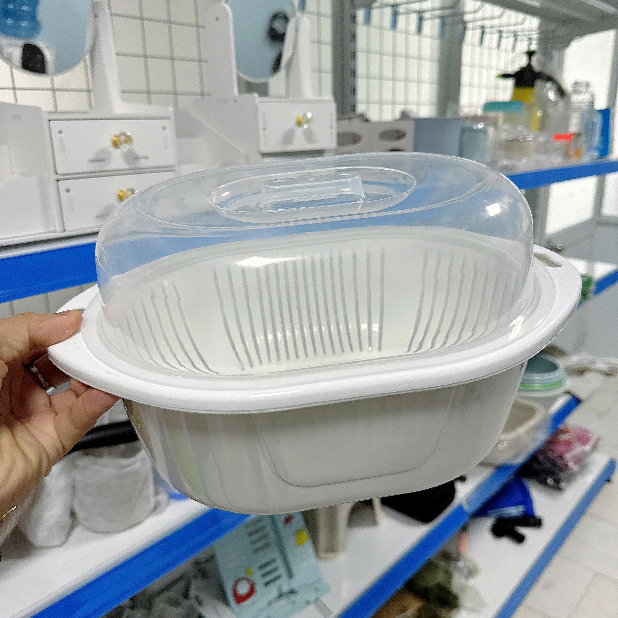 Bộ Chậu Rổ Có Nắp Việt Nhật Rửa Rau Củ Đựng Trái Cây Cao Cấp (3272) A2843