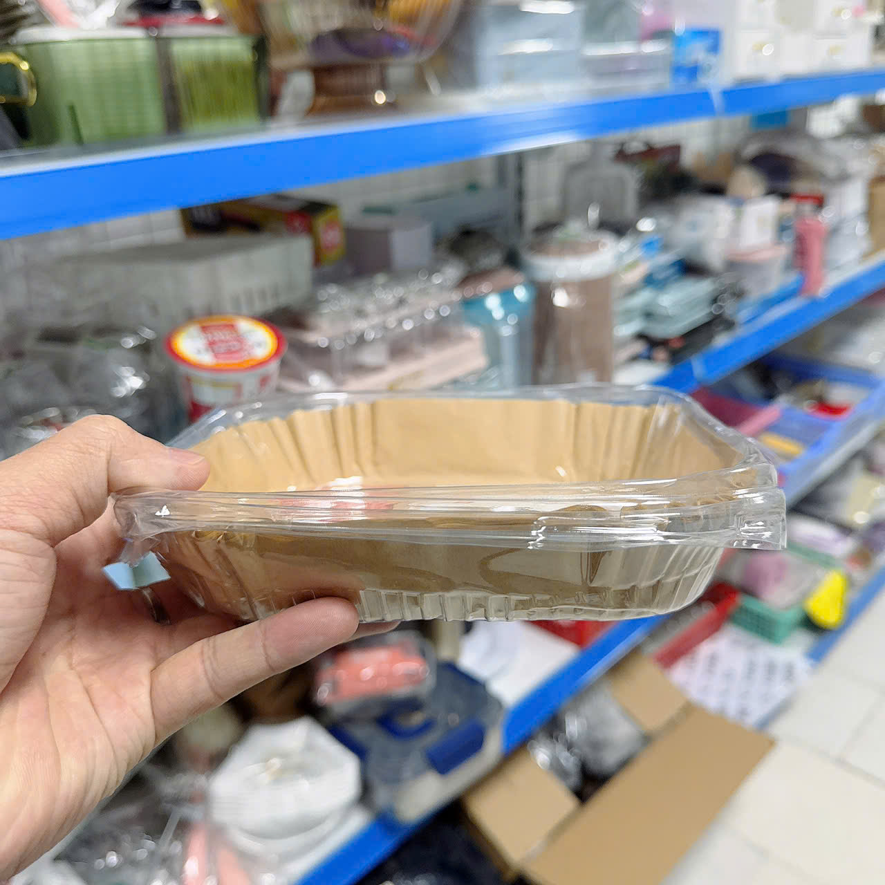 [CÓ VỈ] KHAY GIẤY NẾN VUÔNG - KHAY NHỰA 20CM A3021