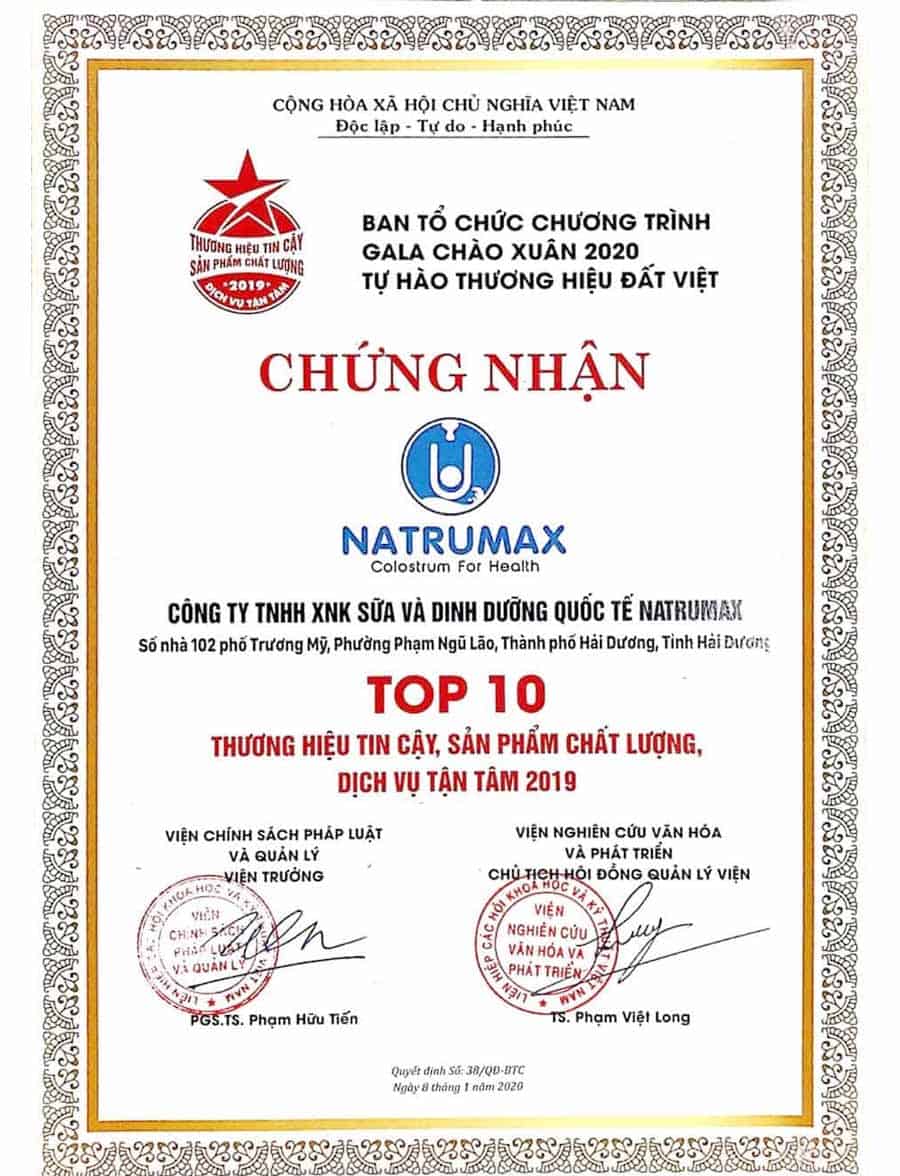 Top 10 thương hiệu uy tín