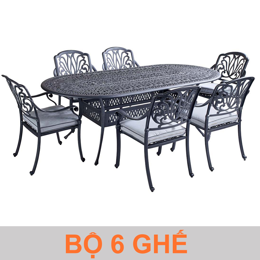 Bộ bàn 6 ghế sân vườn