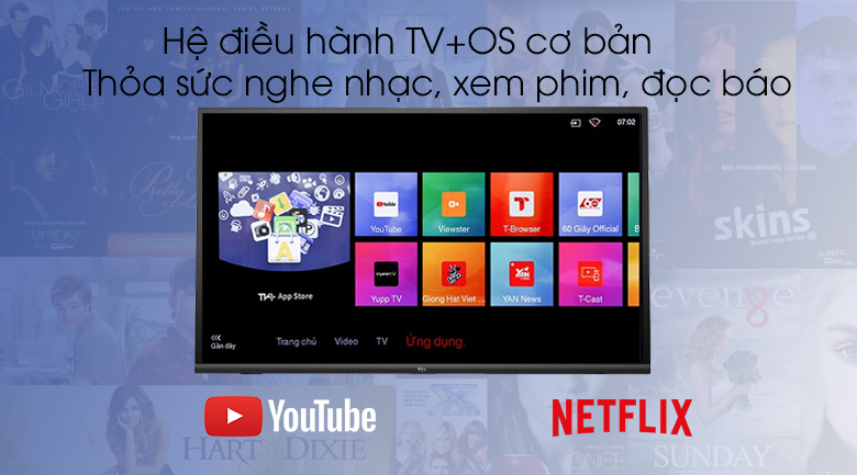 Android Tivi TCL 43 inch L43S5200 Mới 2021 giao diện đơn giản dễ sử dụng