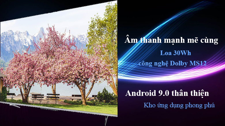 Android Tivi TCL 4K 75 inch 75P715 âm thanh sống động cùng hệ điều hành Android 9.0 thân thiện