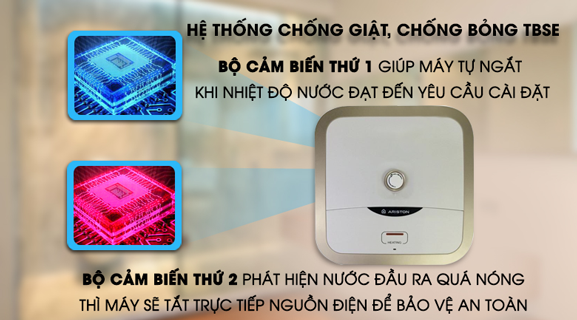 Bình nóng lạnh Ariston 15 lít AN2 15 RS 2.5 FE- MT chính hãng giá rẻ