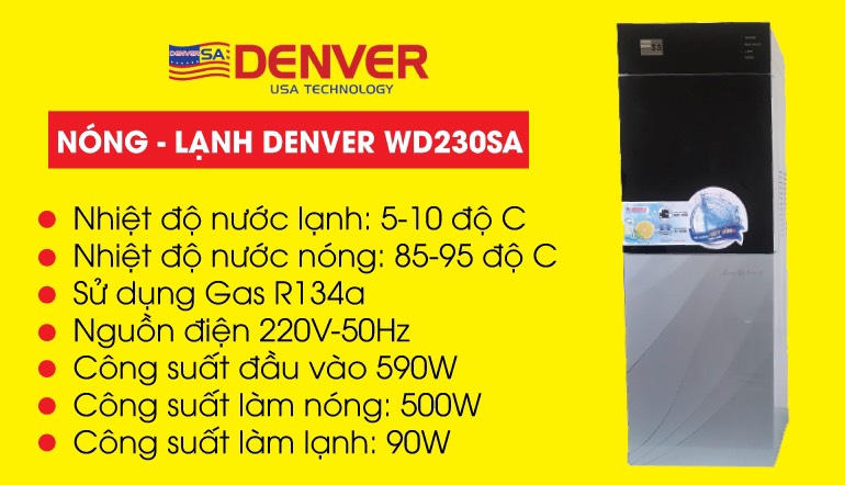 Cây nước nóng lạnh Denver WD-230SA giá rẻ