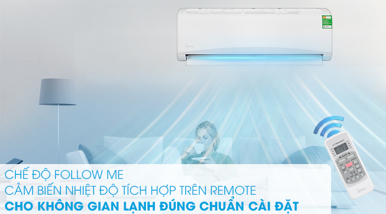 Điều hòa Midea 9000BTU 1 chiều MSAFG-10CRN8 