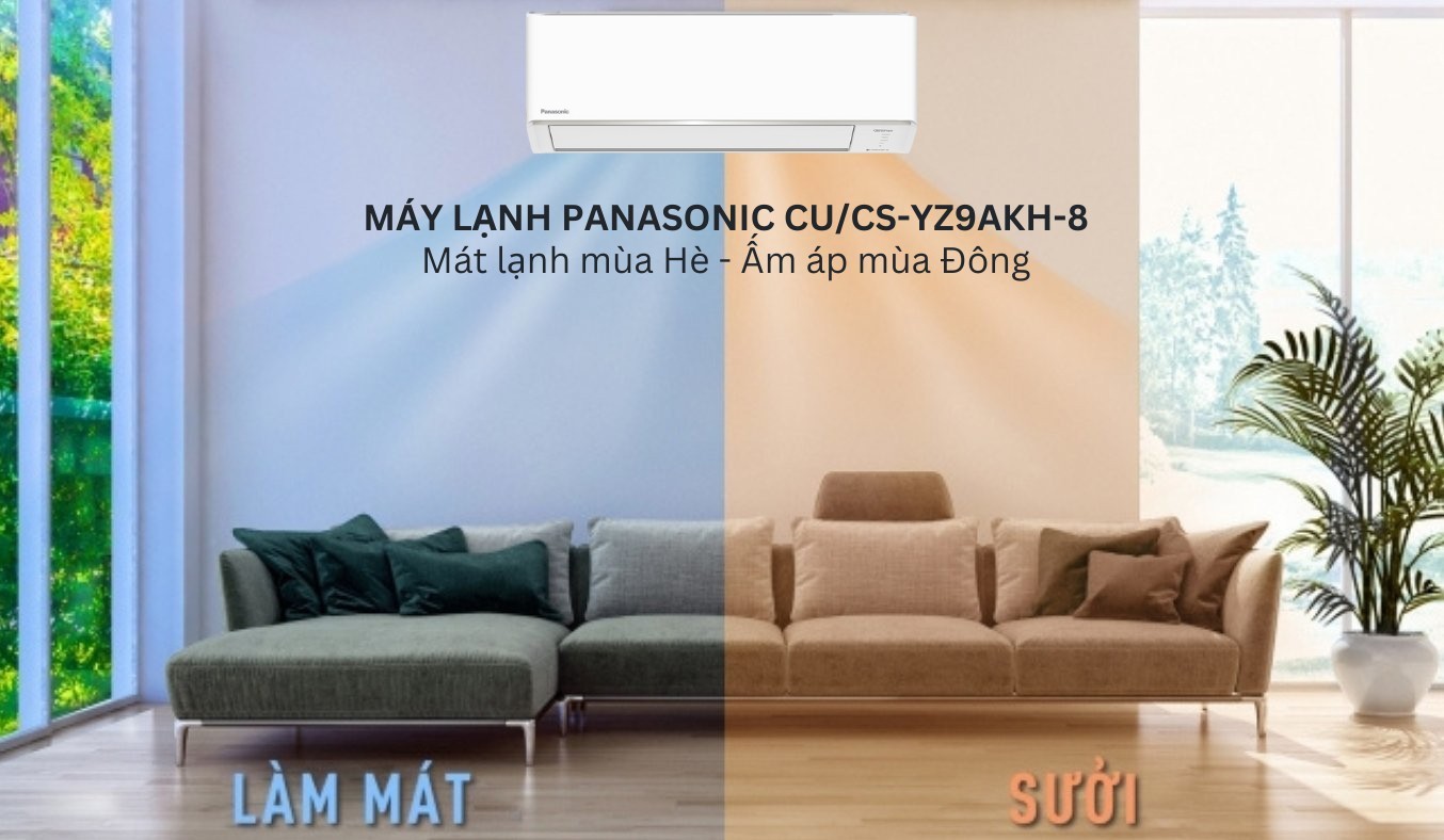 Điều hòa 2 chiều Panasonic inverter 18000 btu CU/CS-YZ18AKH-8 2024