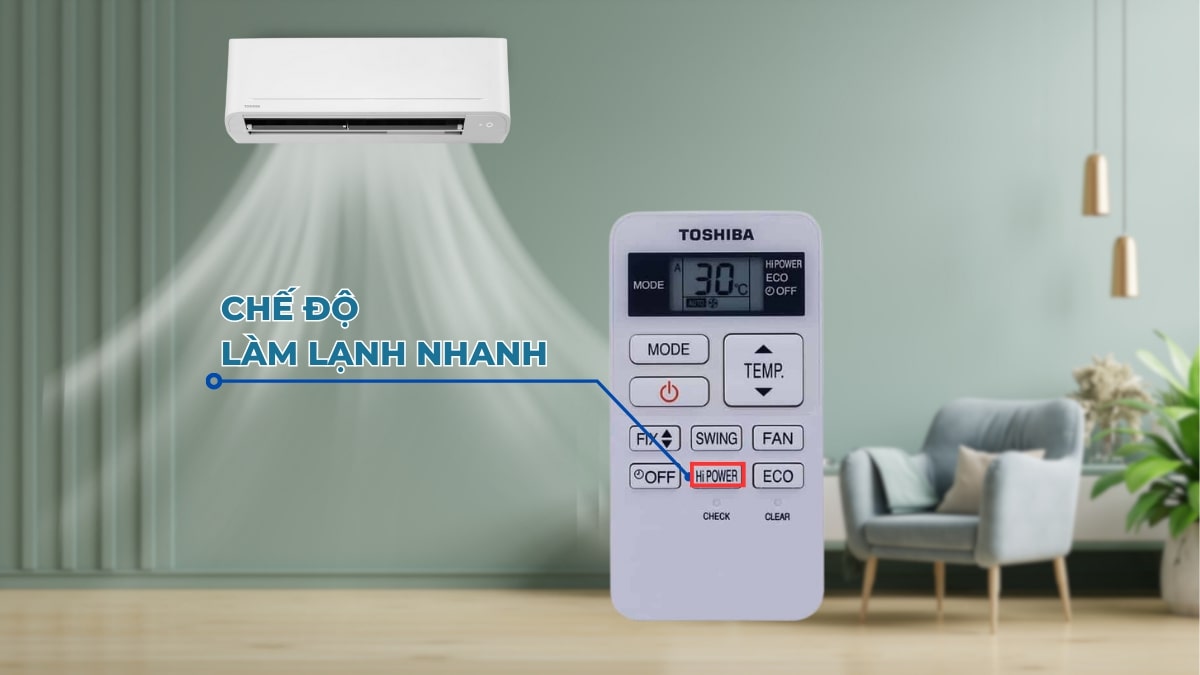 Điều hòa Toshiba 1 chiều 12000 btu inverter RAS-H13C4KCVG-V giá tốt