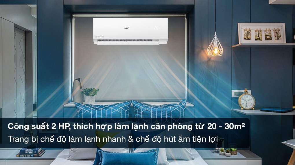 [2024] Điều hòa Aqua 1 chiều inverter 18000 btu AQA-RV18QE