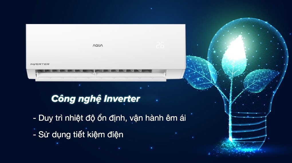 [2024] Điều hòa Aqua 1 chiều inverter 18000 btu AQA-RV18QE