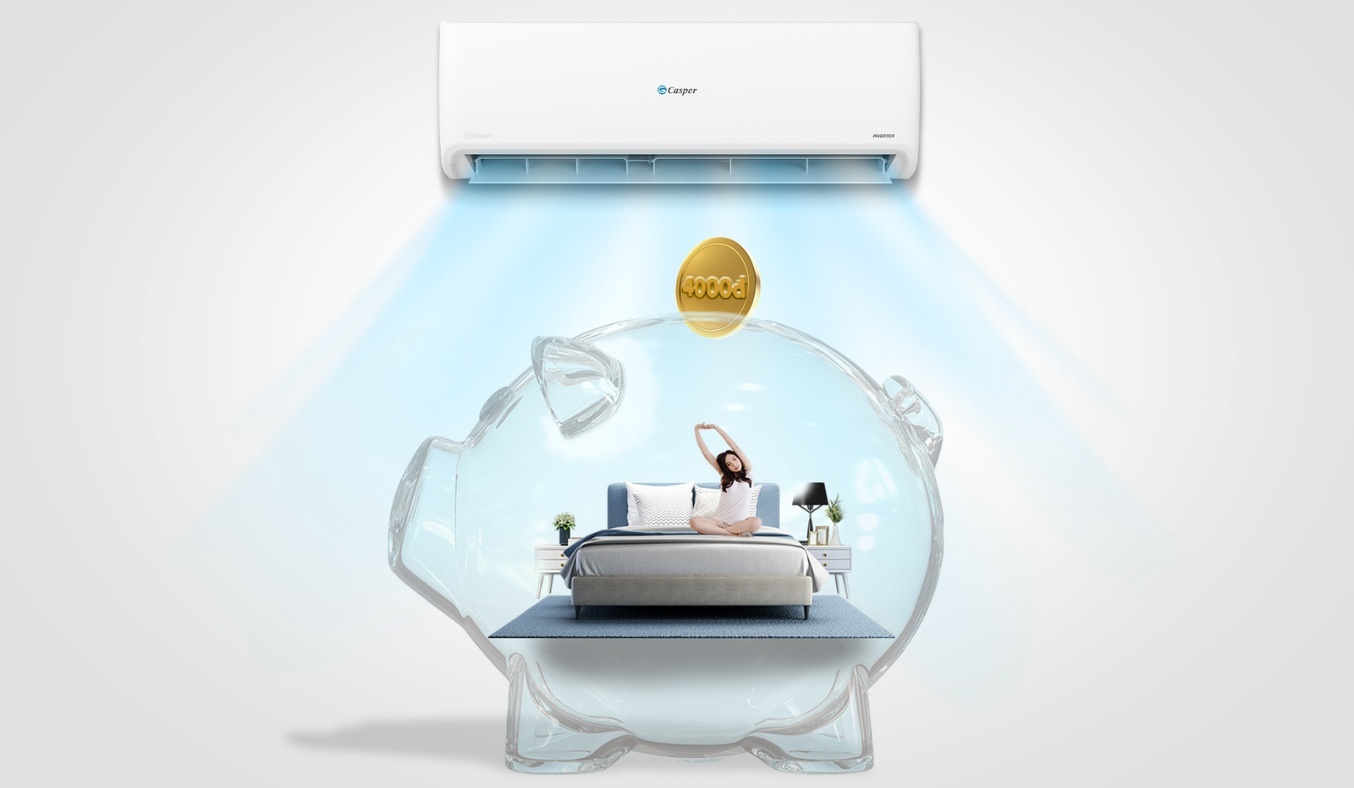 Điều hòa Casper 1 chiều inverter 9000 btu GC-09IS35 2023