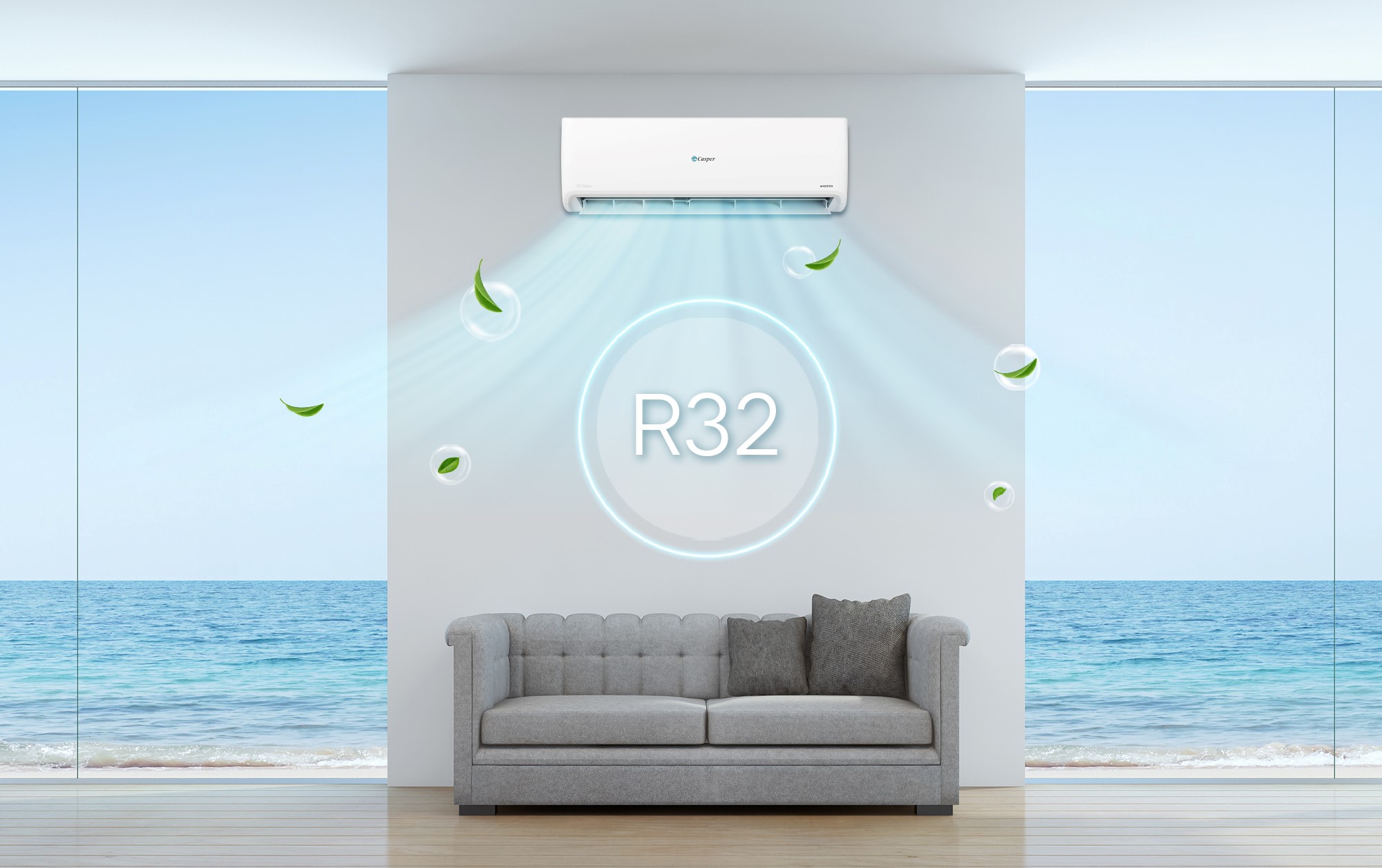 Điều hòa Casper 2 chiều inverter 12.000 btu GH-12IS33 giá tốt