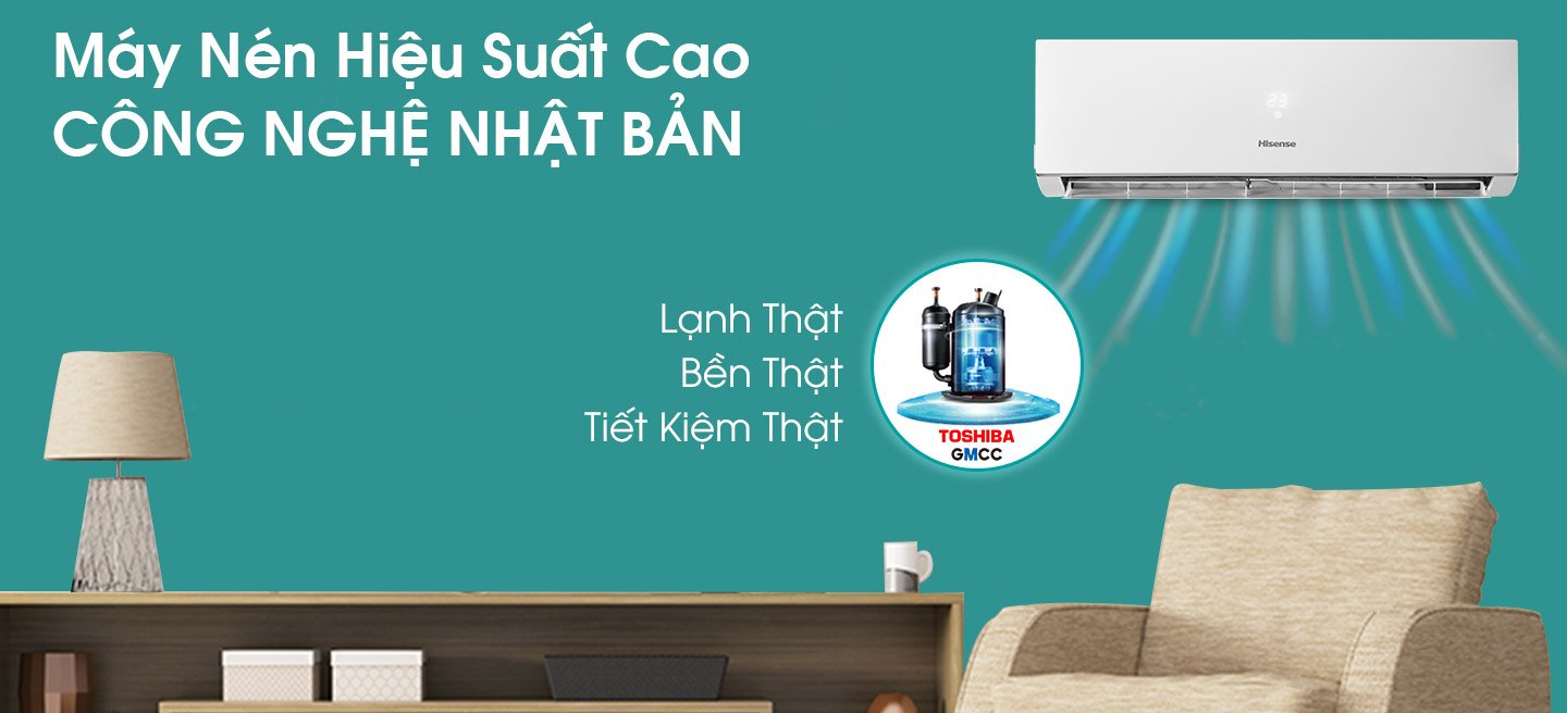 Điều hòa Hisense 1 chiều inverter 9000 btu AS-10TW4RYDTU00 giá rẻ