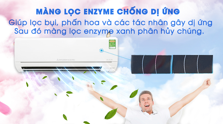 Điều hòa Mitsubishi Electric 2 chiều Inverter 12000BTU MSZ-HL35VA có mạng lọc chống dị ứng
