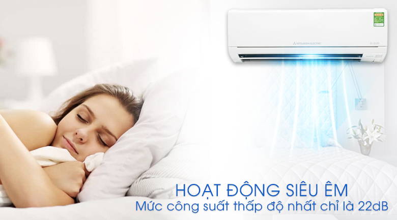 Điều hòa Mitsubishi Electric 2 chiều Inverter 12000BTU MSZ-HL35VA vận hành êm ái