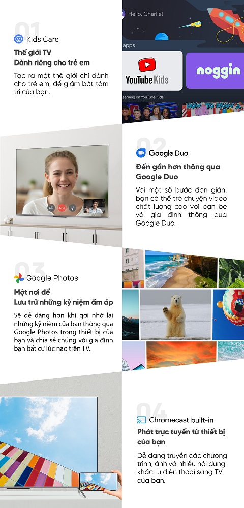 Google Qled CooCaa TV 55 inch 55Y72 Pro model 2022