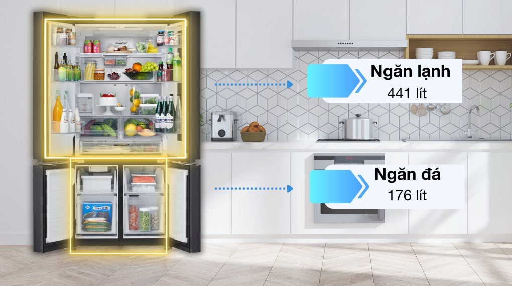 [2024] Tủ lạnh LG 4 cánh inverter 617 lít InstaView LFB61BLGAI
