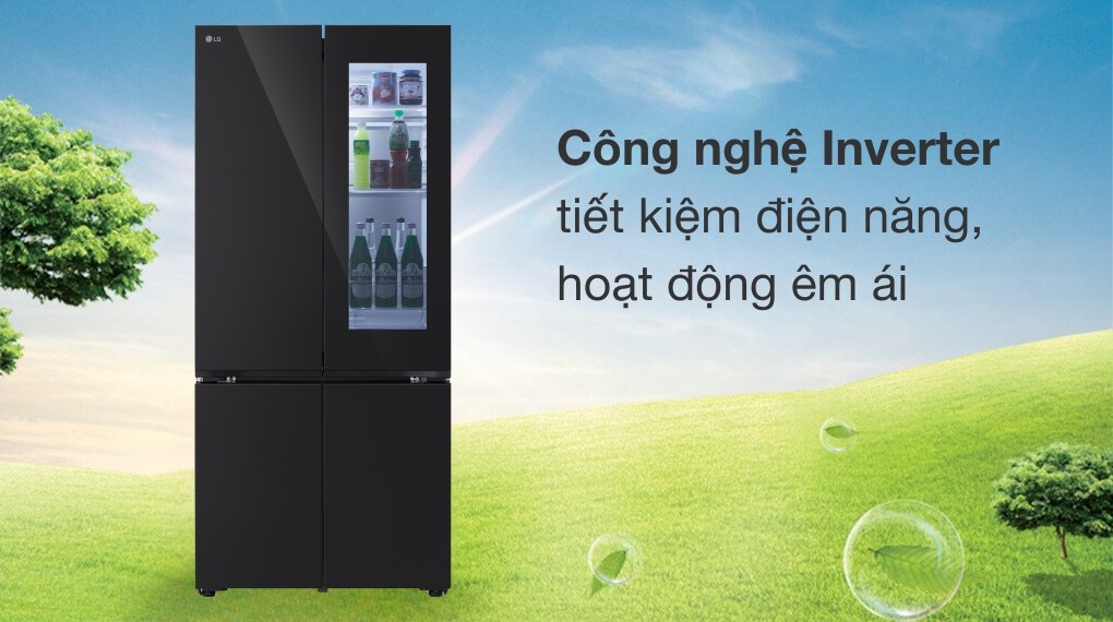 [2024] Tủ lạnh LG 4 cánh inverter 617 lít InstaView LFB61BLGAI