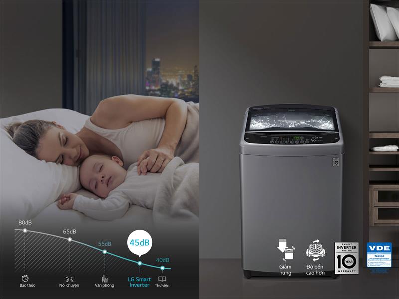 Máy giặt LG lồng đứng 10.5kg T2350VS2M Smart Inverter