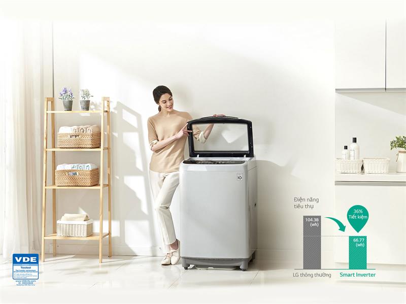 Máy giặt LG lồng đứng 10.5kg T2350VS2M Smart Inverter