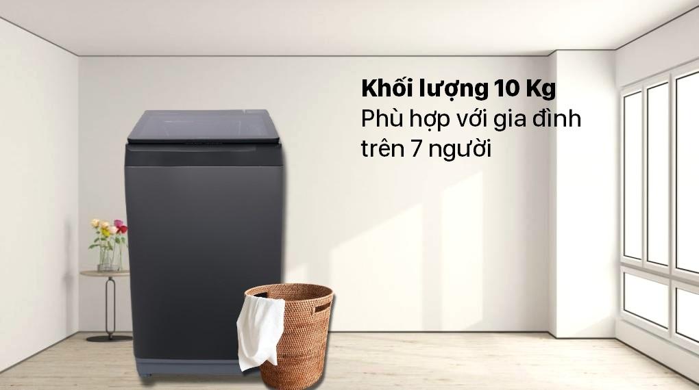 Máy giặt lồng đứng Aqua 10 kg AQW-F100GT.BK giá rẻ