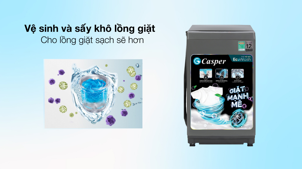 Máy giặt Casper lồng đứng 8.5 kg WT-85NG1