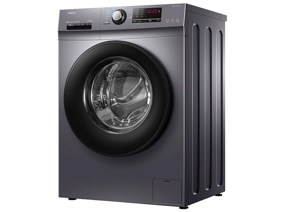 Máy giặt lồng ngang Aqua 10.5 kg inverter AQD-A1051G.S giá rẻ