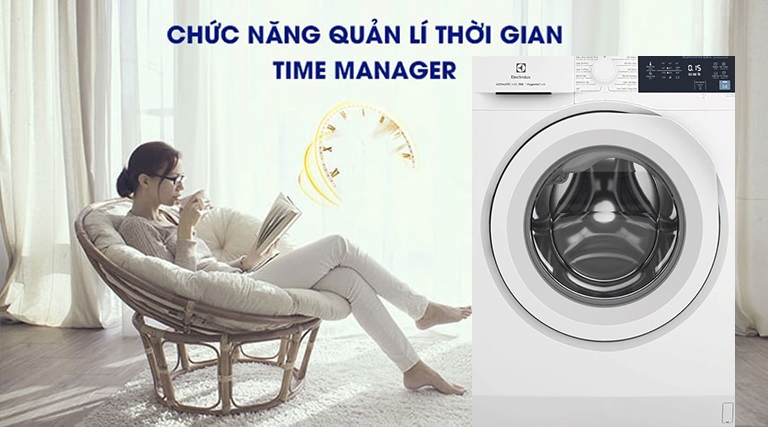 Máy giặt Electrolux Inverter 9 kg EWF9024D3WB dễ dàng quản lý thời gian giặt