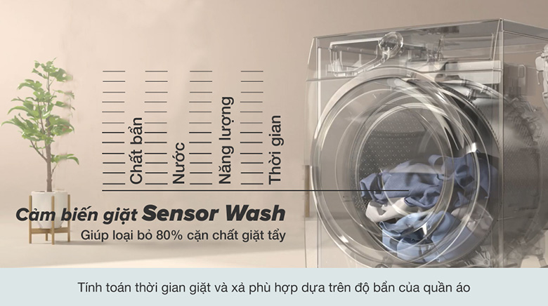 Máy giặt Electrolux Inverter 11 kg EWF1142Q7WB lồng ngang có cảm biến giặt sensorwash
