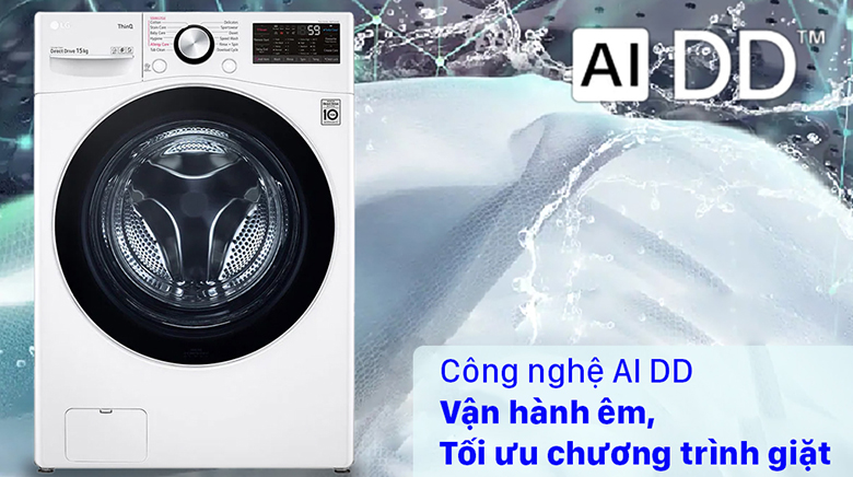 Máy giặt LG AI DD 15 Kg F2515STGW lồng ngang