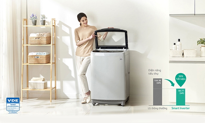 Máy giặt LG Inverter 10.5 kg T2350VS2W lồng đứng