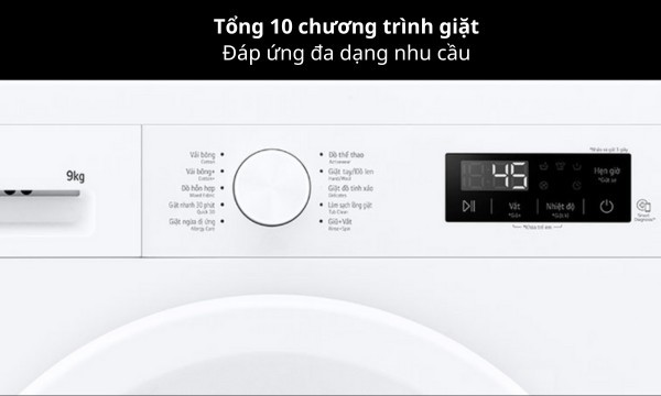 Máy giặt LG lồng ngang inverter 9 kg FB1209S6W 2024