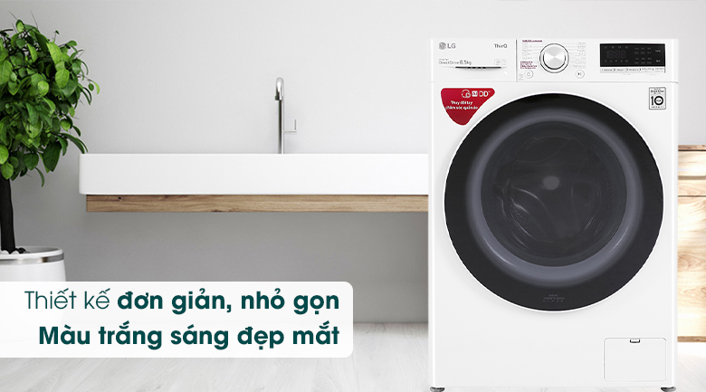 Máy giặt LG AI DD 8.5 kg FV1408S4W lồng ngang