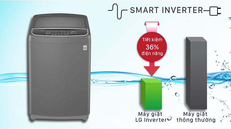 Máy giặt lồng đứng LG inverter 13 kg T2313VSAB